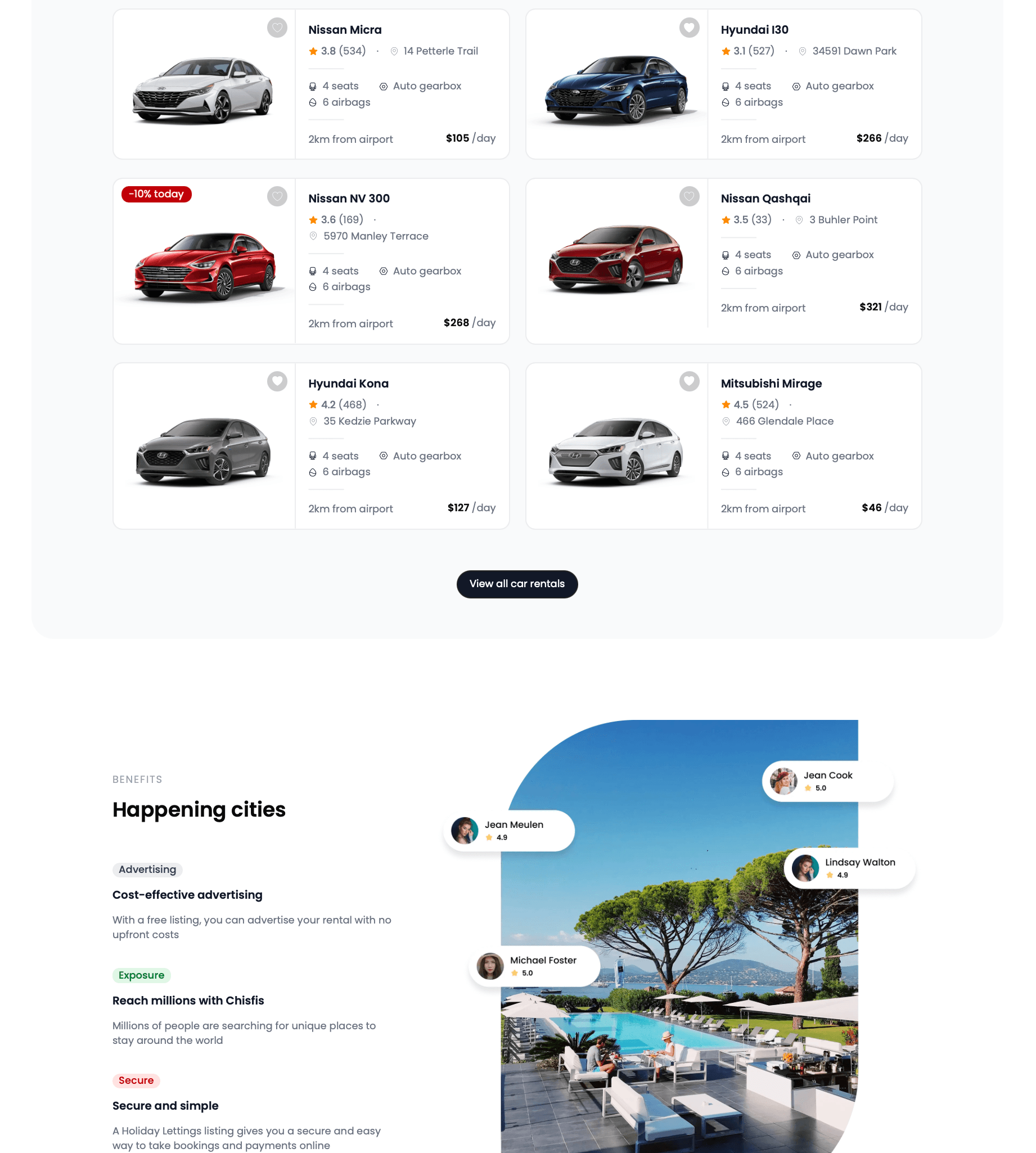 Car rentals